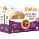 Iams Delights Senior Land & Sea Collection (i sauce) vådfoder til katte (12x85g)
