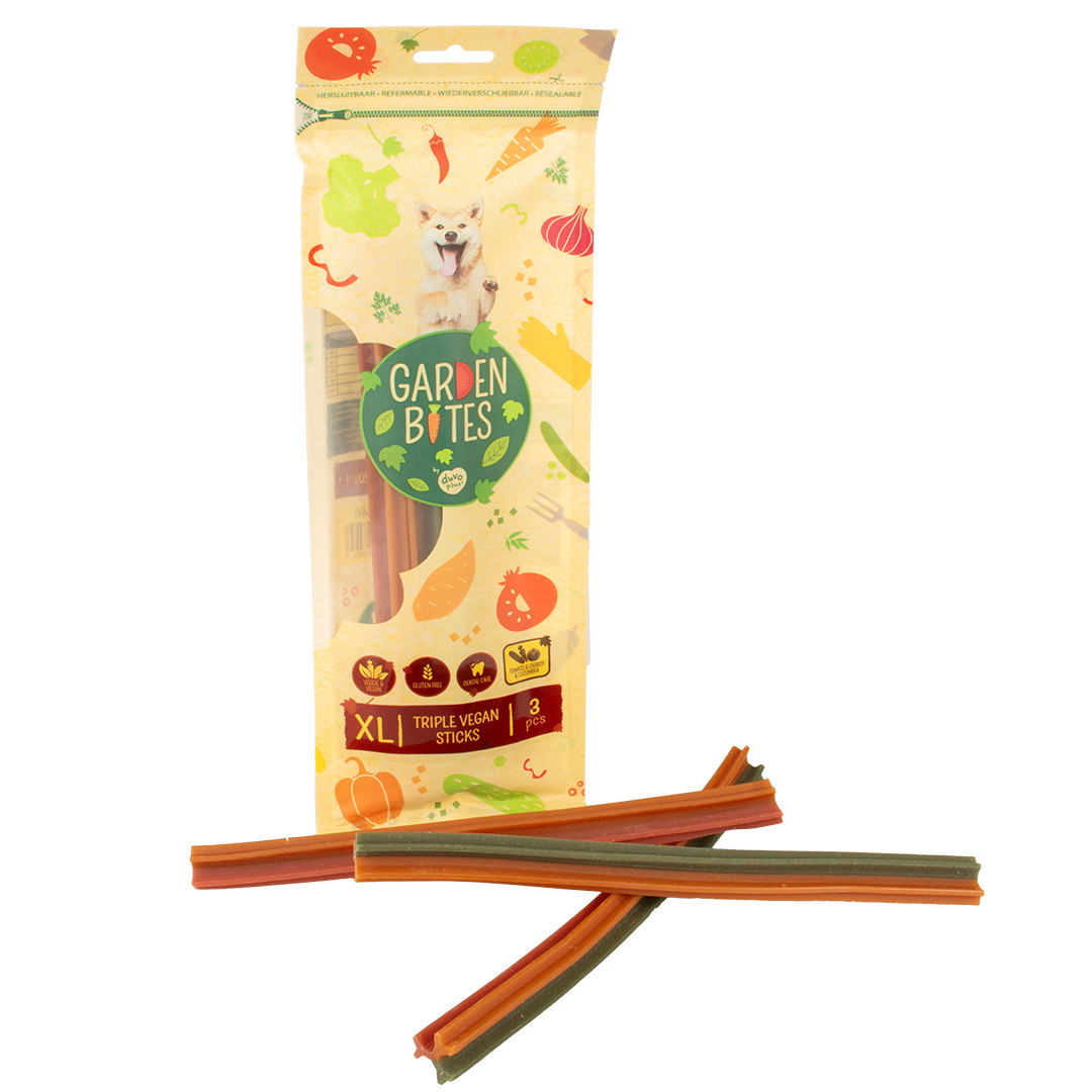 Garden Bites triple vegan sticks hondensnack