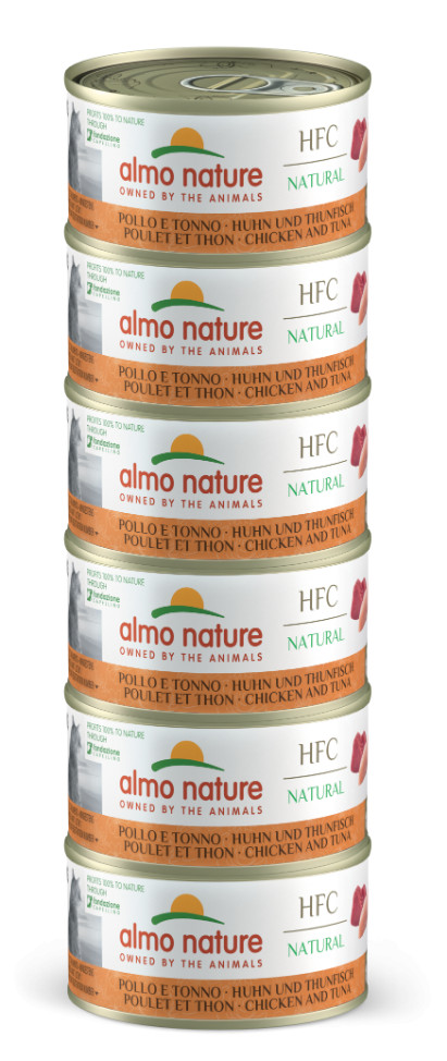 Almo Nature HFC Natural kylling og tun vådfoder til katte (70 g)