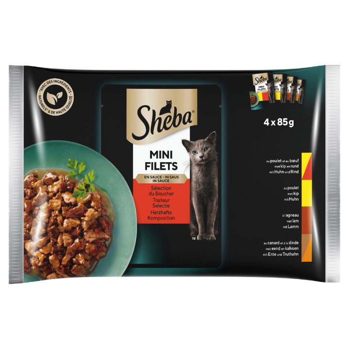 Sheba Mini Filets i sovs fra Gastronom vådfoder kat (poser 85 g)