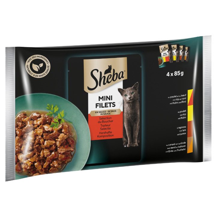 Sheba Mini Filets i sovs fra Gastronom vådfoder kat (poser 85 g)
