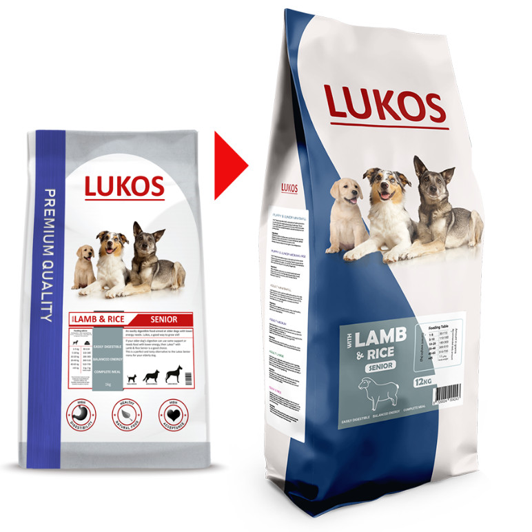 Lukos Adult Senior met lam & rijst - premium hondenvoer