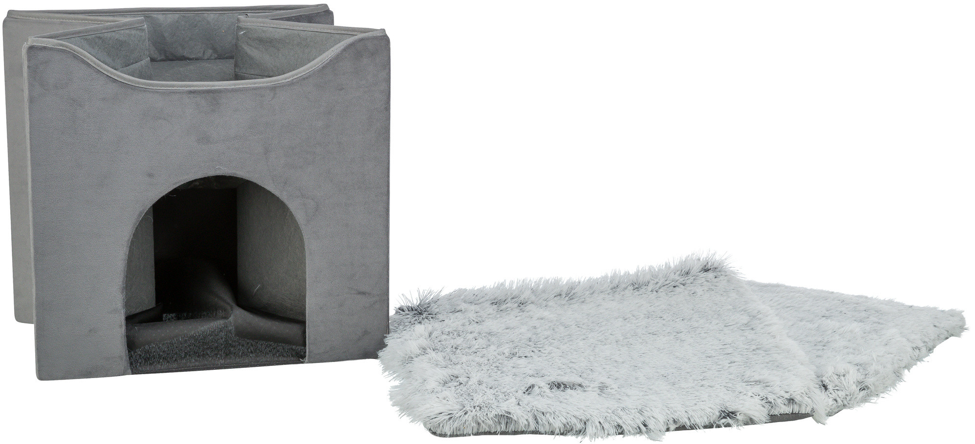 Trixie schuilplaats en kattenmand Harvey 38 x 38 x 38 cm grijs