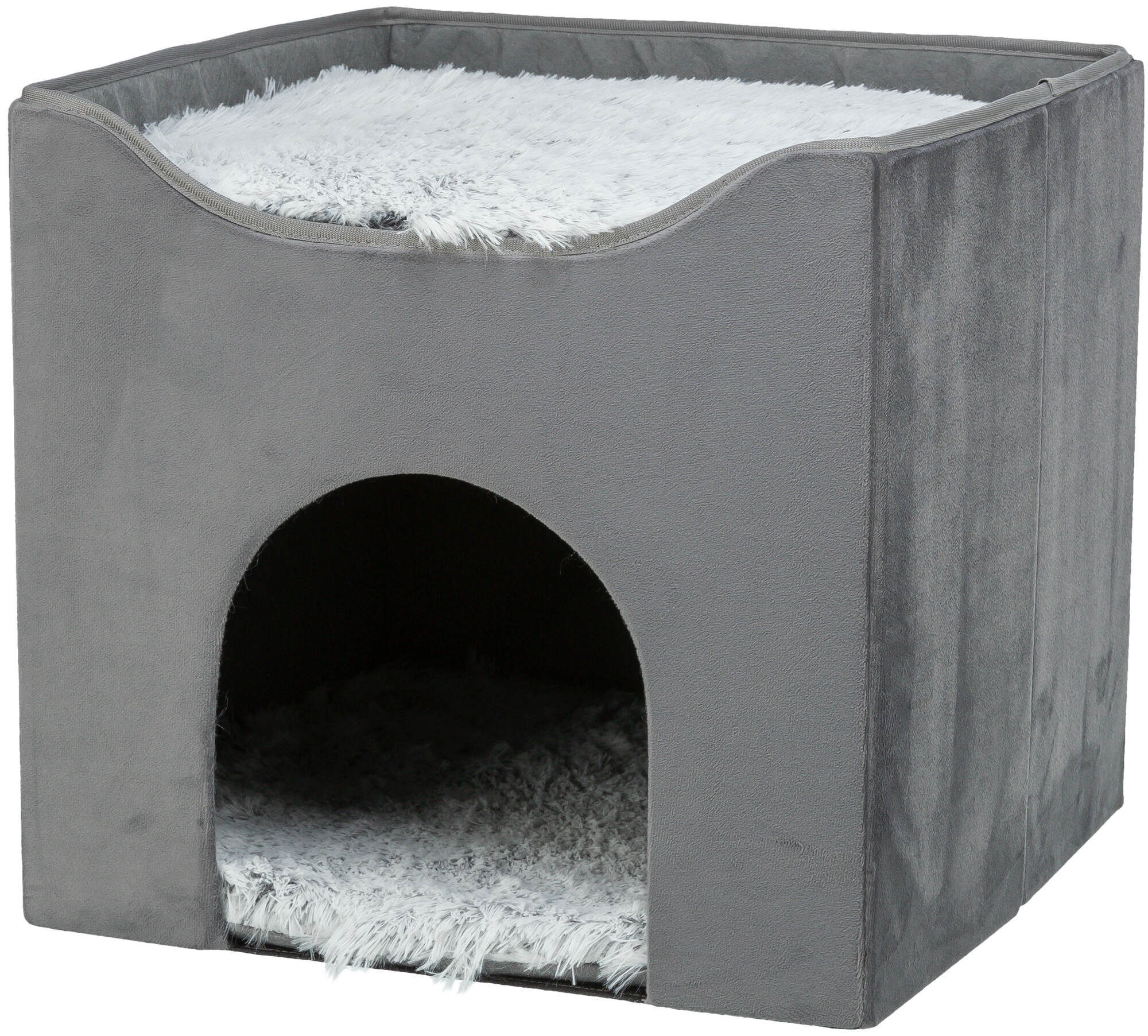 Trixie schuilplaats en kattenmand Harvey 38 x 38 x 38 cm grijs