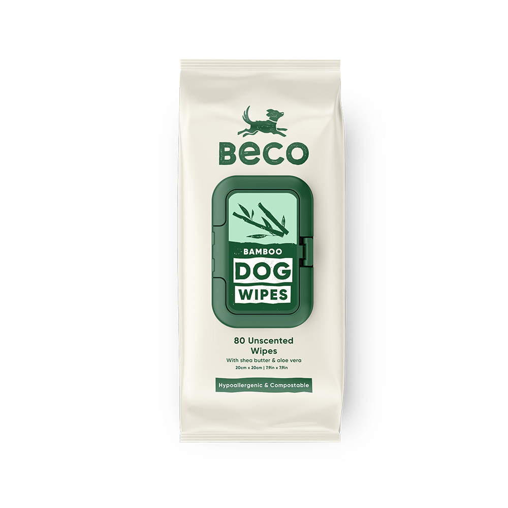 Beco Bamboo Dog Wipes hypoallergene doekjes hond (80 stuks)