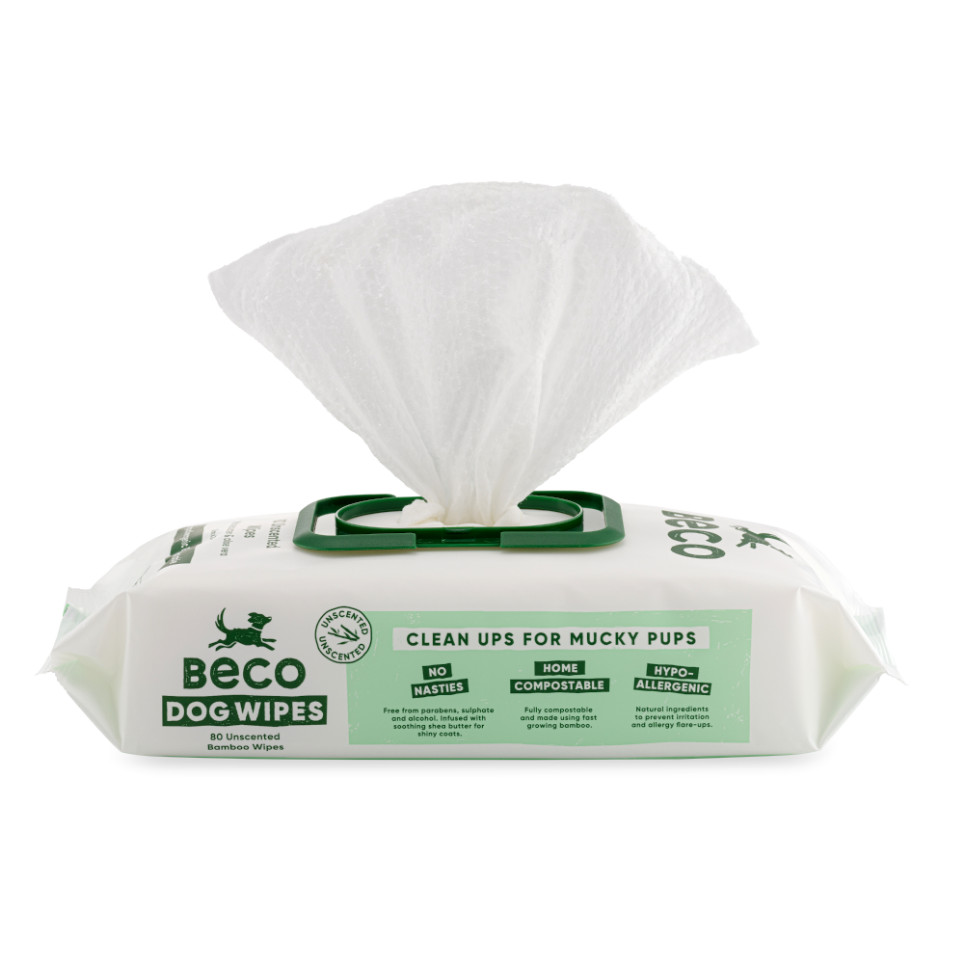 Beco Bamboo Dog Wipes hypoallergene doekjes hond (80 stuks)