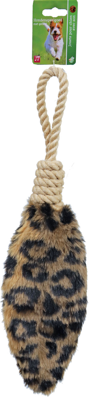 Pluchen staart met touw, crinkle en piep hondenspeelgoed (45 cm)