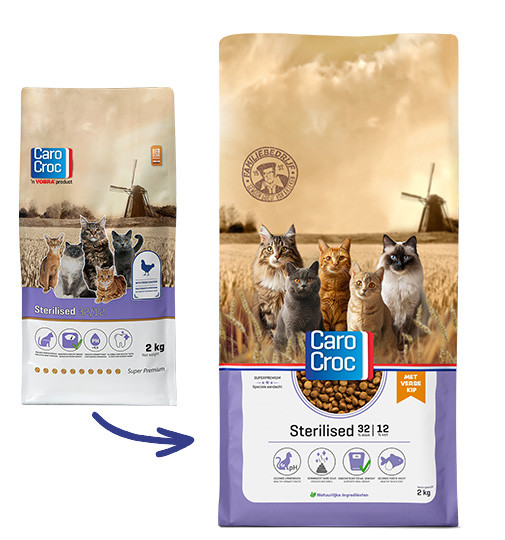 Carocroc 32/12 Sterilised met kip kattenvoer