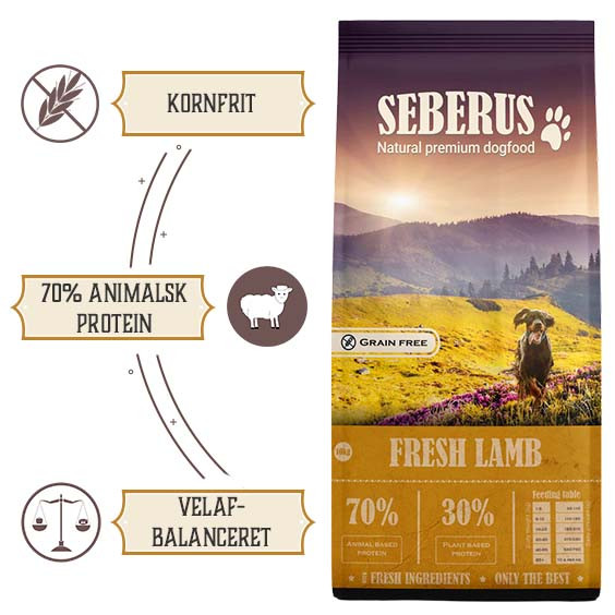 Seberus Fresh Lamb - natuurlijk graanvrij hondenvoer