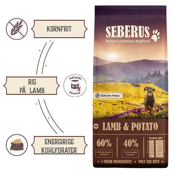 Seberus Lamb & Potato - natuurlijk graanvrij hondenvoer