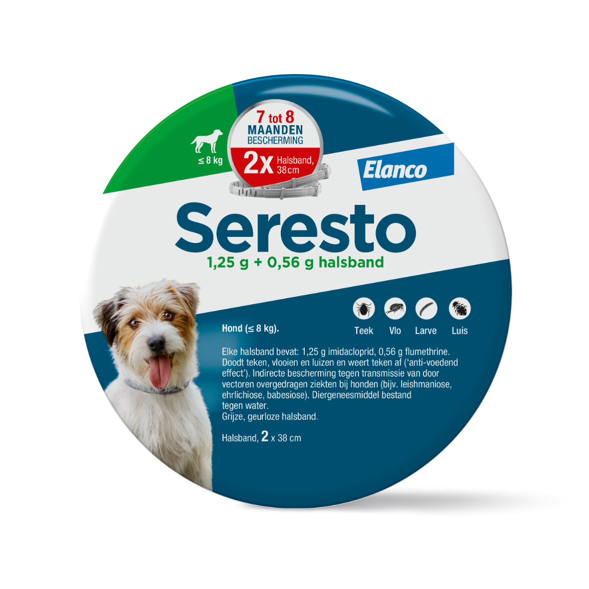 Seresto halsband kleine hond (tot 8 kg)