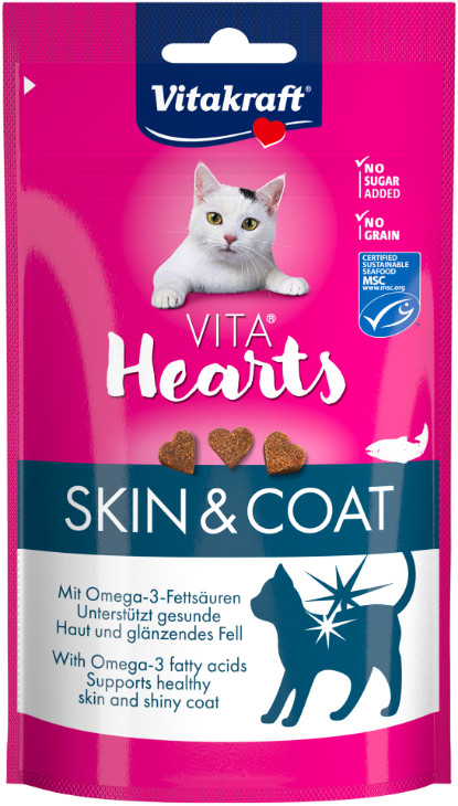 Vitakraft Vita Hearts Skin & Coat kattensnack