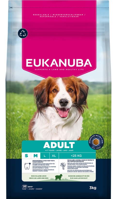 Eukanuba Adult Small & Medium med lam & ris hundefoder