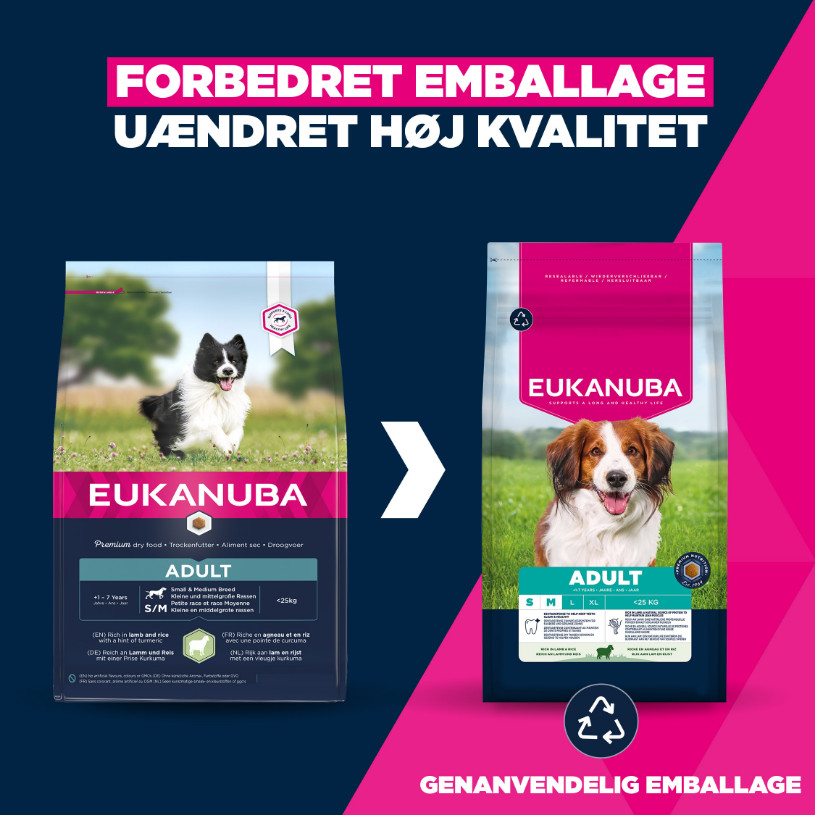 Eukanuba Adult Small & Medium med lam & ris hundefoder