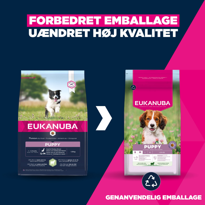 Eukanuba Puppy Small Medium Lam & Rijst hondenvoer