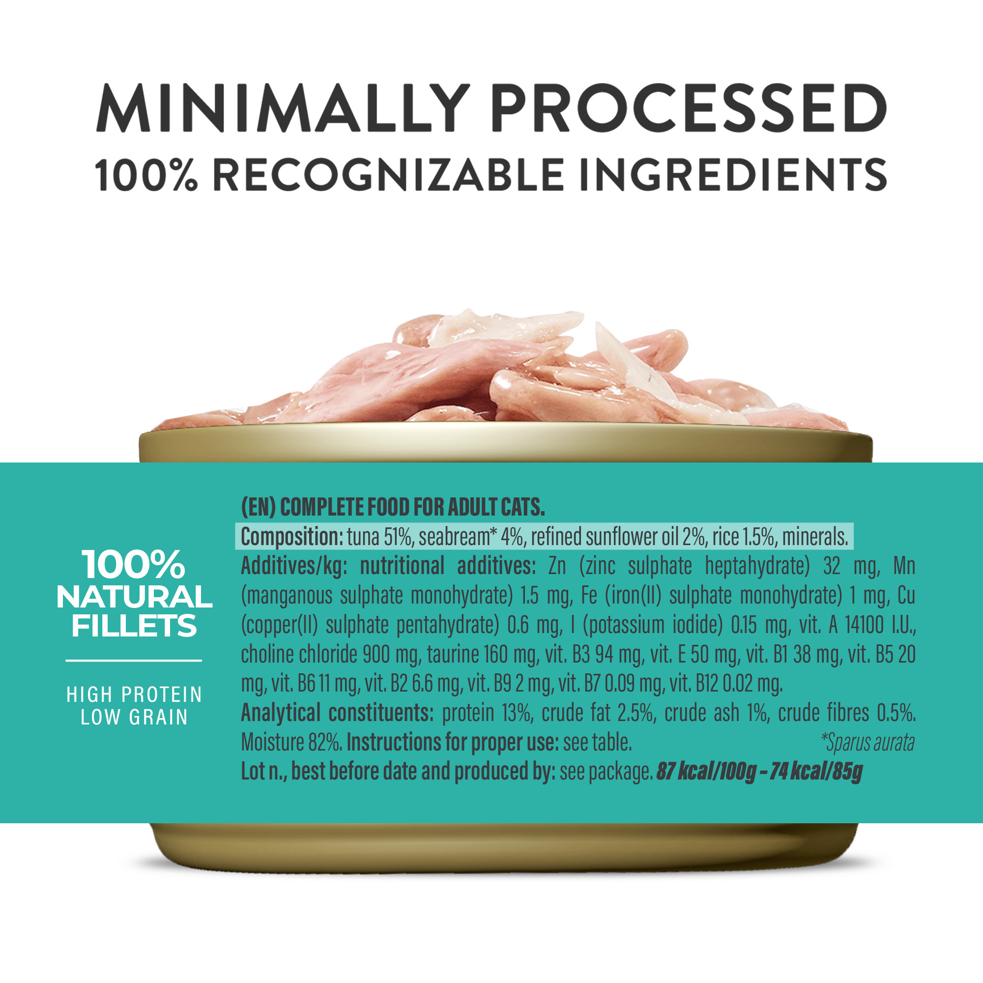 Schesir tonijn met zeebrasem (jelly) natvoer kat (blikjes 85 g)