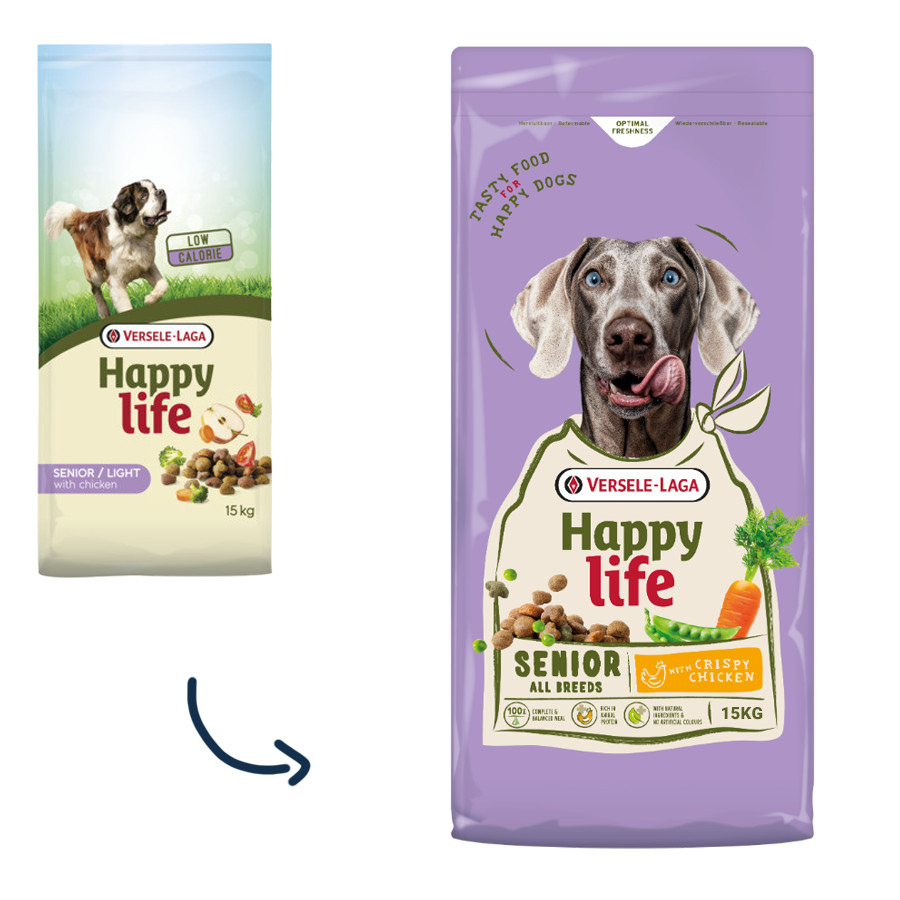 Happy Life Senior med kylling hundefoder