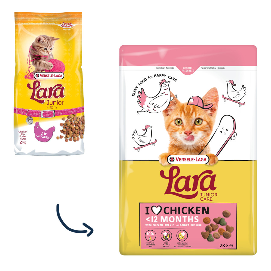 Versele-Laga Lara Junior kylling kattefoder Versele-Laga Lara Junior kylling kattefoder