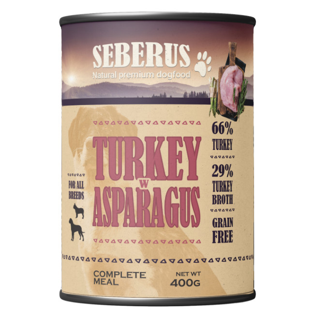 Seberus Beef & Turkey kornfrit vådfoder til hunde - mixpakke