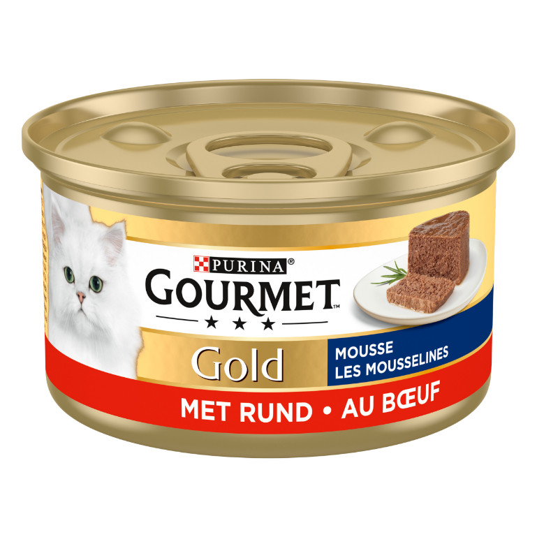 Gourmet Gold Mousse med oksekød vådfoder til katte (85 g)
