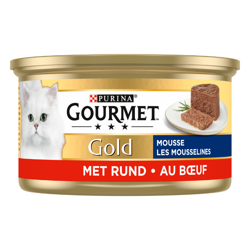 Gourmet Gold Mousse med oksekød vådfoder til katte (85 g)