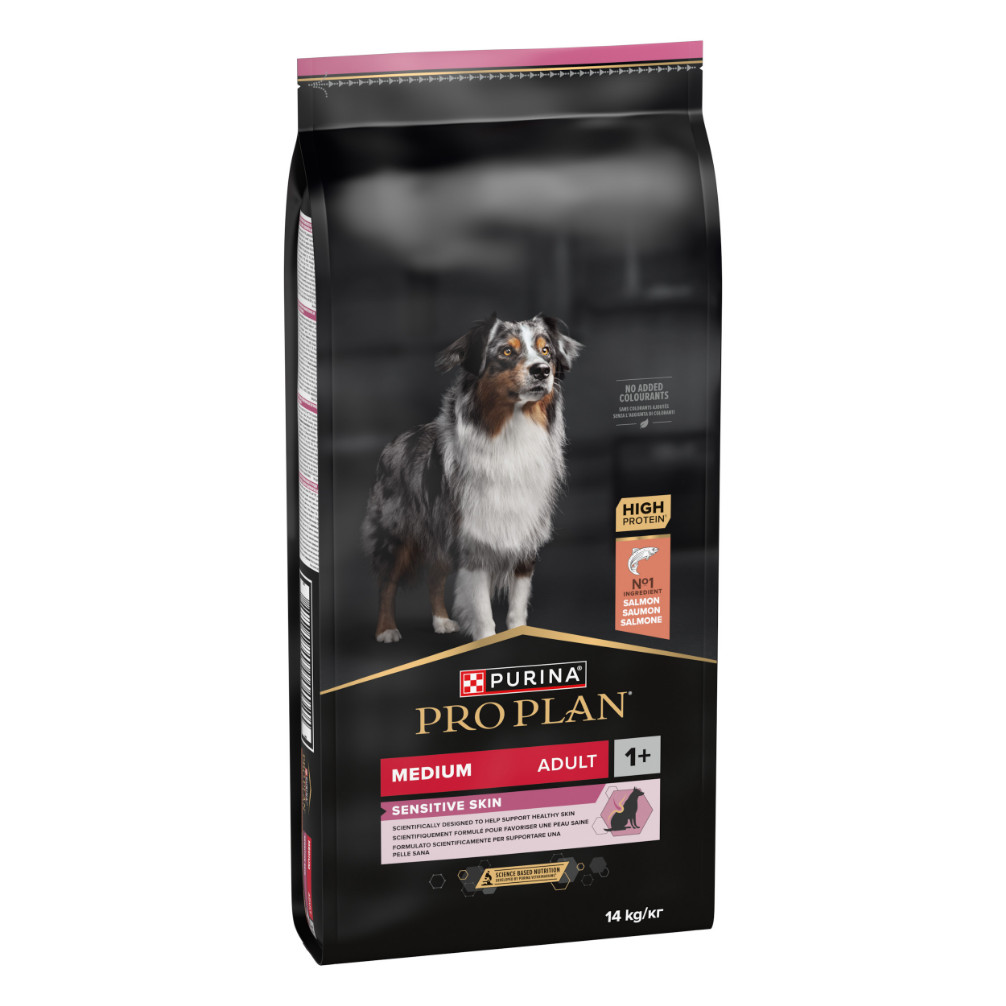 Pro Plan Medium Adult Sensitive Skin med laks og ris hundefoder