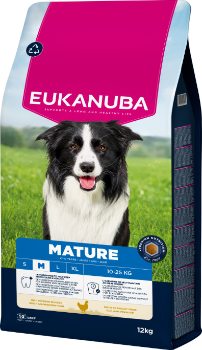 Eukanuba Thriving Mature Medium Breed kip hondenvoer Eukanuba Thriving Mature Medium Breed kip hondenvoer
