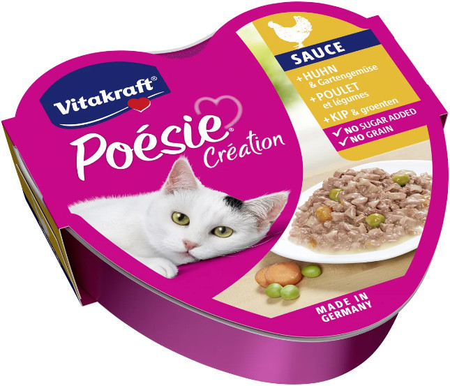 Vitakraft Poésie Création met kip en groenten in saus natvoer kat (15 x 85 g)
