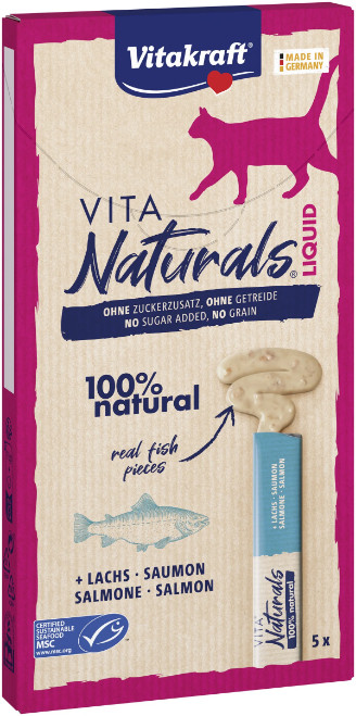 Vitakraft Vita Naturals Liquid kattensnack met zalm (5 st.)