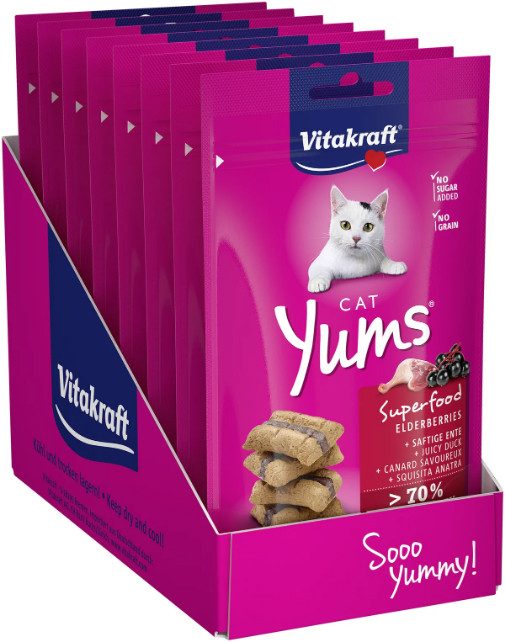 Vitakraft Cat Yums Superfood met vlierbes kattensnack (40 g) Vitakraft Cat Yums Superfood met vlierbes kattensnack (40 g)