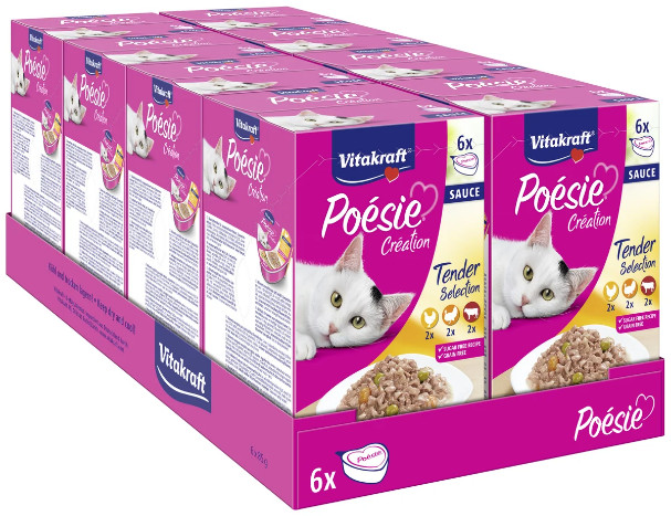 Vitakraft Poésie Création in saus natvoer kat multipack (6 x 85 g) Vitakraft Poésie Création in saus natvoer kat multipack (6 x 85 g)
