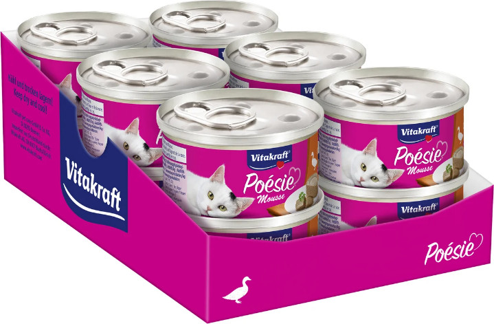 Vitakraft Poésie mousse met eend natvoer kat (12 x 85 g) Vitakraft Poésie mousse met eend natvoer kat (12 x 85 g)