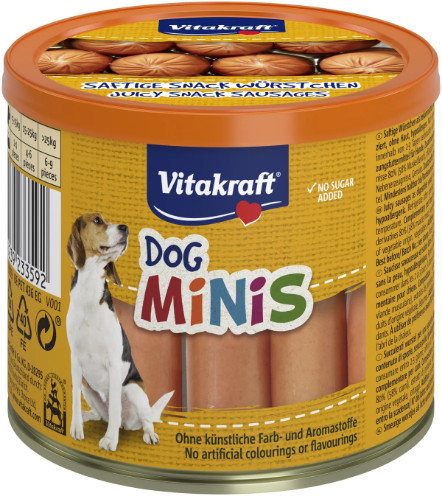 Vitakraft Dog Minis snackworstjes voor de hond (120 g)
