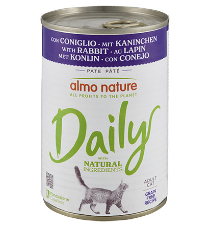 Almo Nature Daily med kanin vådfoder til katte (400 g)