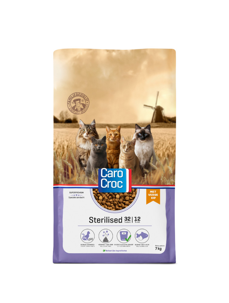 Carocroc 32/12 Sterilised met kip kattenvoer