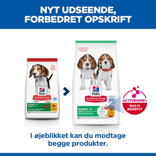 Hill's Puppy Medium med kylling hundefoder