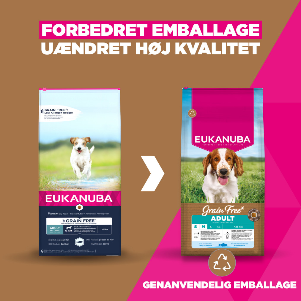 Eukanuba Adult S/M graanvrij zeevis hondenvoer