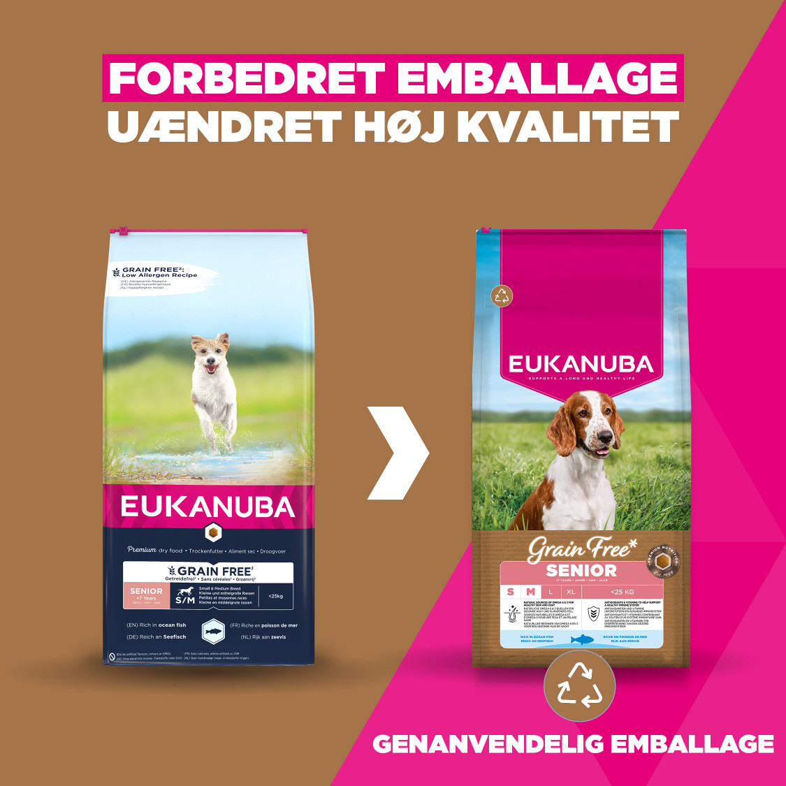 Eukanuba Senior Small & Medium met oceaanvis graanvrij hondenvoer