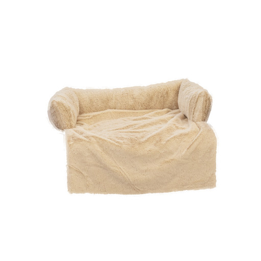 Brekz Berlin fleece sofatæppe til hunde - beige