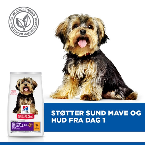 Hill´s Adult Sensitive Stomach & Skin Small & Mini Kylling hundefoder