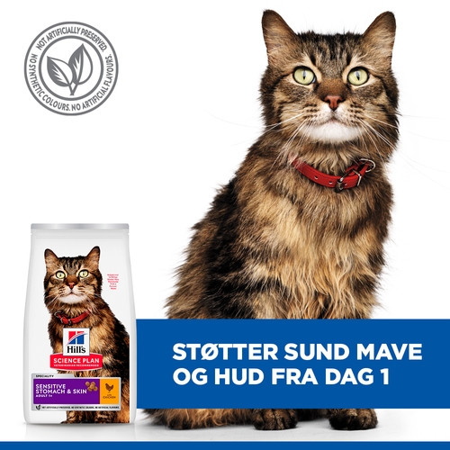 Hill's Adult Sensitive Stomach & Skin kylling kattefoder