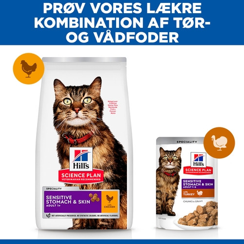 Hill's Adult Sensitive Stomach & Skin kylling kattefoder