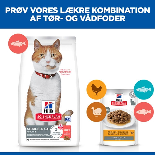Hill's Adult Sterilised Cat met zalm kattenvoer