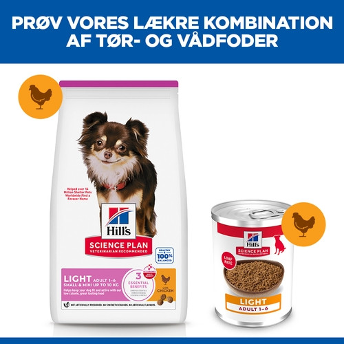 Hill's Adult Light Small & Mini kylling hundefoder