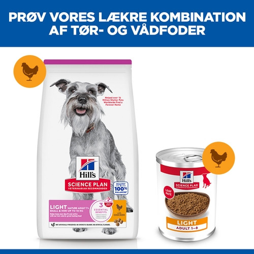 Hill's Mature Adult Light Small & Mini kylling hundefoder