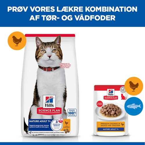 Hill's Mature Adult 7+ med kylling kattefoder