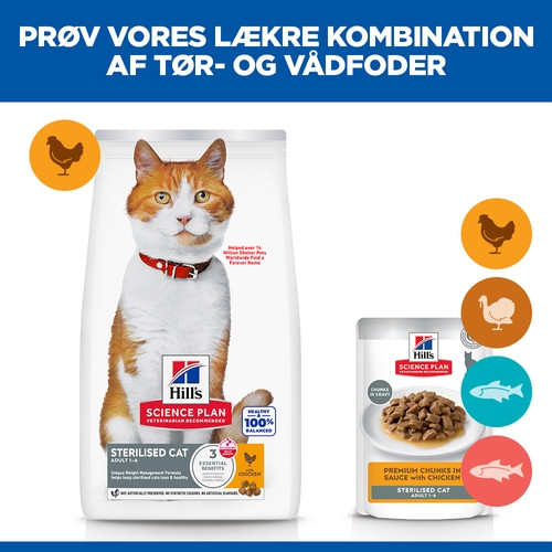 Hill's Young Adult Sterilised Huhn Katzenfutter 