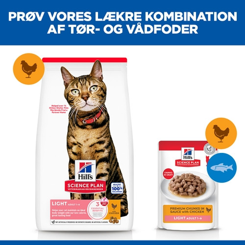 Hill's Adult Light med kylling kattefoder