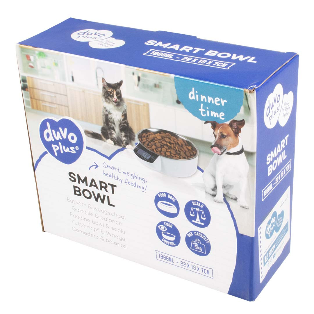 Smart bowl eetkom met digitale weegschaal voor hond en kat