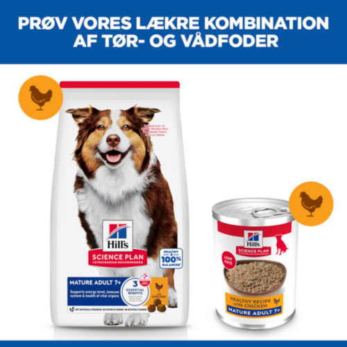 Hill's Mature Adult 7+ vådfoder til hunde med kylling (dåse)